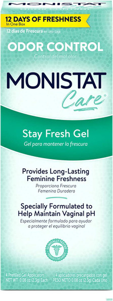 MONISTAT Care Stay Fresh Gel for Feminine Freshness 4 Prefilled Applicators