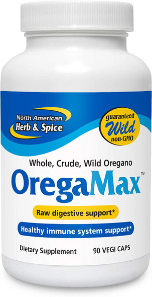 North American Herb  Spice OregaMax  90 Capsules  Wild Oregano Supplement  Digestive  Immune Support  Oregano Oil Garlic Onion  NonGMO  90 Total Servings