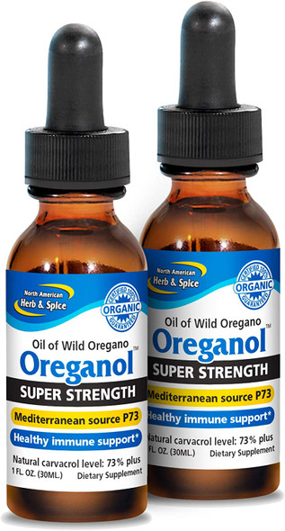 North American Herb  Spice Super Strength Oreganol P731 fl oz  Pack of 2  Immune System Support  285 More Potent Than Regular Strength  NonGMO Certified Organic  388 Total Servings