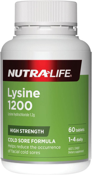 NutraLife LLysine 1200mg 60 Tablets