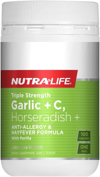 NutraLife Triple Strength Garlic  C  Horseradish 100 Capsules