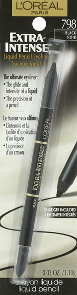 L'Oreal Paris Extra-Intense Pencil Eyeliner, Black, 0.03 oz. (Packaging May Vary)