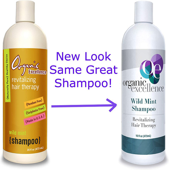Organic Excellence Wild Mint Shampoo  16 oz
