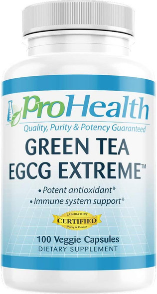 ProHealth Longevity Green Tea EGCG Extreme 390mg EGCG 100 Capsules Green Tea Supplement