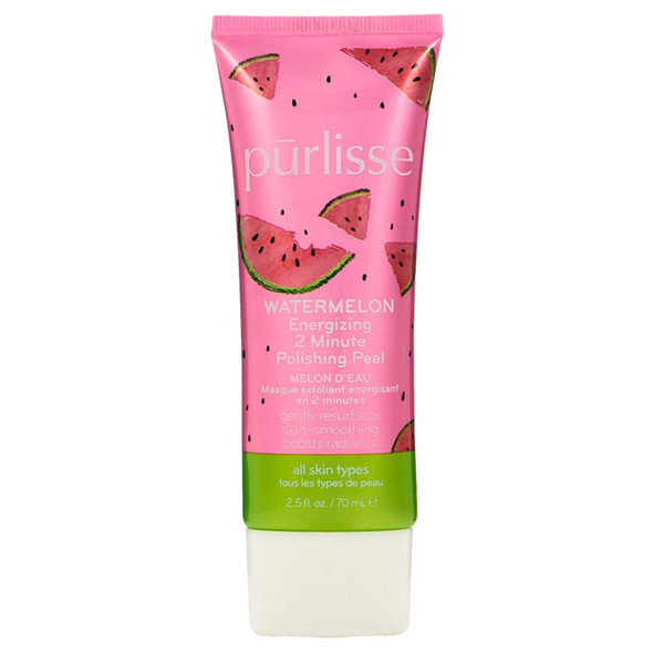 purlisse Watermelon Energizing 2 Minute Polishing Peel Crueltyfree  clean Paraben  Sulfatefree Brightening  smoothing Lychee protects against signs of ageing  2.5oz