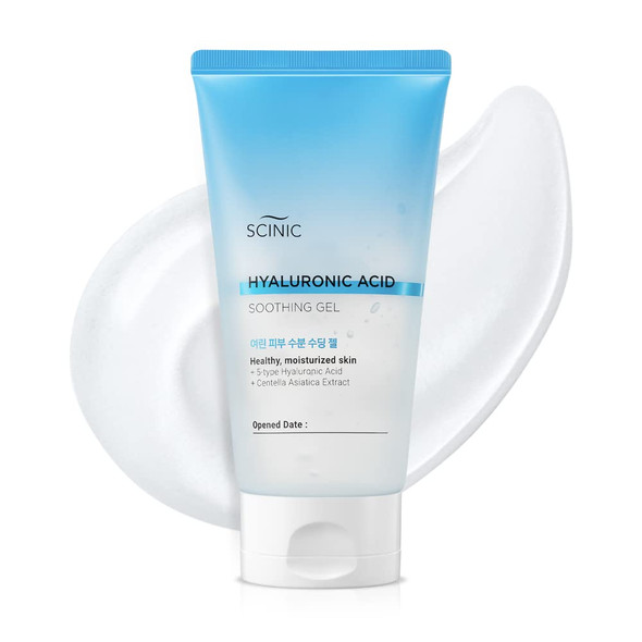 SCINIC Hyaluronic Acid Soothing Gel 5.78fl.oz 150ml  Moisturefull Cool Moisturizing Soothing Gel  Effective Moisture Soothing Care That Soothes Tired Skin  Gentle Moisture Care  Kbeauty