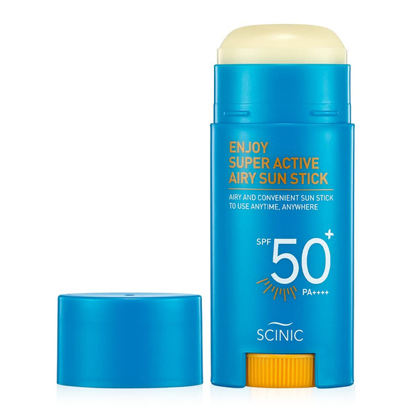 SCINIC Enjoy Super Active Airy Sun Stick SPF50 PA 0.53oz 15g  Strong UV Protection Anytime Anywhere Airlight Clear Airy Sun Stick  Korean Skincare