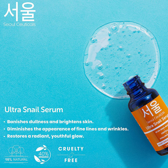 Korean Skincare Set  Cleansing Face Mask  Korean Snail Serum  Ultra Potent K Beauty Duo Provides you With Extremely Effective Anti Aging Anti Wrinkle Results For That Healthy Youthful Glow