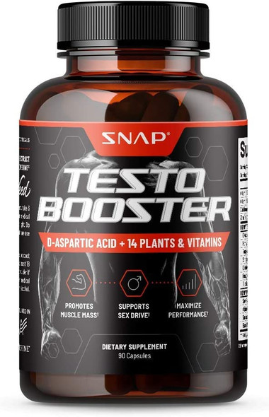 Snap  Booster for Men  Promotes Muscle Growth Booster for Men Drive Enhancing Natural Energy Stamina  Strength Tongkat Ali Other Power Vitamins 90 Count