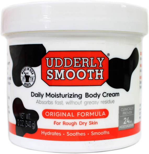 Udderly Smooth Body Cream Skin Moisturizer 12 Ounce Pack of 2