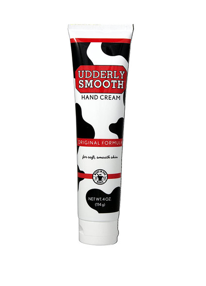 Udderly Smooth Hand Cream nongreasy skin moisturizer for dry skin lightly fragranced 4 Ounce tube