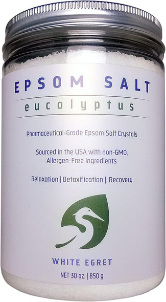 WHITE EGRET Epsom Salt Eucalyptus 2.5 Pound