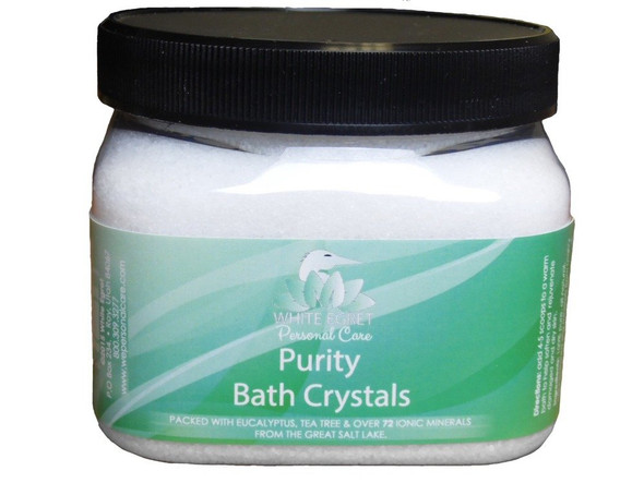 Purity Bath Crystals White Egret INC 16 oz Salt