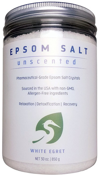 White Egret Pharmaceutical Grade Bath Epsom Salt 30 Ounce