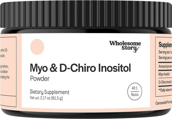 MyoInositol  DChiro Inositol Powder  Hormonal Balance  Healthy Ovarian Function Support for Women  Vitamin B8  Great Alternative to Inositol Capsules  Supplement 401 Ratio  30Day Supply