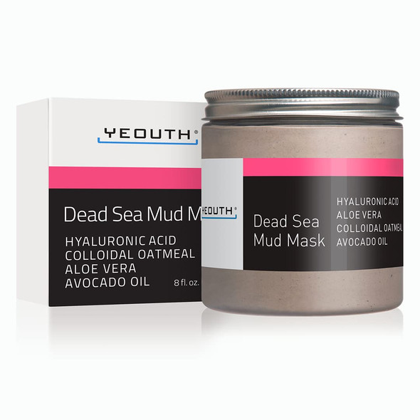 Dead Sea Mud Mask with Hyaluronic Acid Face Masks Skincare Clay Mud for Pore Wrinkles Acne  Dark Spots Anti Aging Facial  Beauty Face Masks for Women  Men by YEOUTH