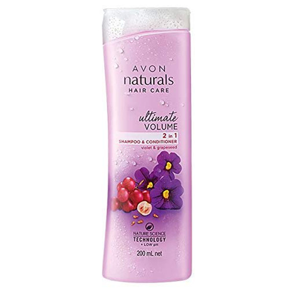 Avon Naturals Ultimate Volume 2-in-1 Shampoo & Conditioner Violet & Grapeseed - 200ml/6.76 fl.oz