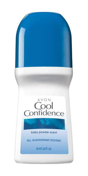 Avon Cool Confidence Baby Powder Roll-on Anti-perspirant Deodorant 2.6 oz (12-Pack)