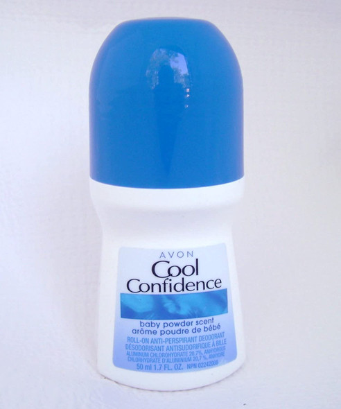 Cool Confidence Baby Powder Scent 1.7 Oz Roll-On Anti-Perspirant Deodorant by Avon