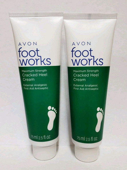 Avon Foot Works Maximum Strength Cracked Heel Cream - Lot of 2