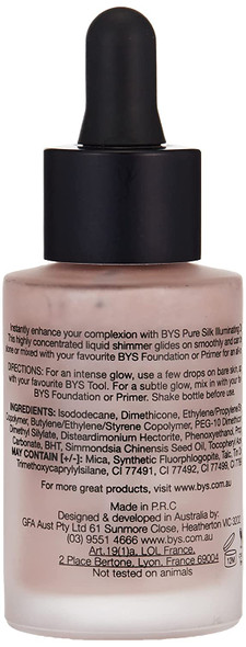BYS Pure Silk Illuminating Drops, Frosted Glow - Instant Skin Complexion Enhancement - Concentrated Liquid Shimmer