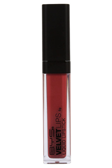 BYS Velvet Lips Liquid Lipstick Rosewood Burgundy Red