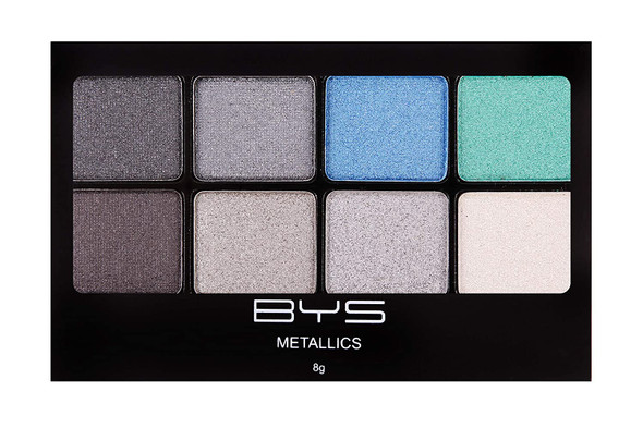 BYS Eyeshadow Makeup Palette 8 Shades - Metallic Eyeshadow Darks