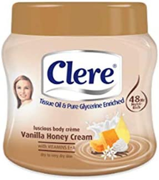 CLERE Luxurious Vanilla Honey Body Cream,500ml