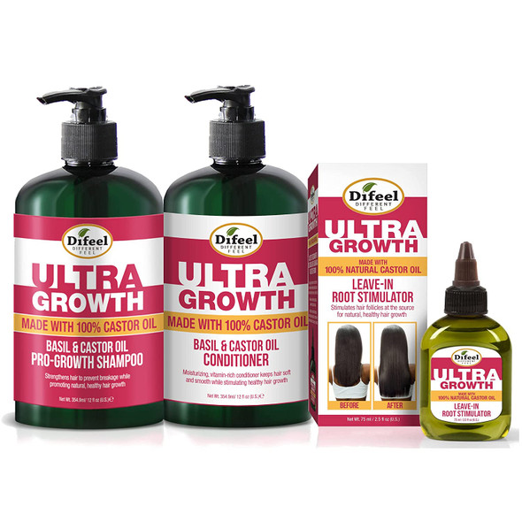 Difeel Ultra Growth Root Stimulator Collection - 3-PC Shampoo, Conditioner & Treatment Set