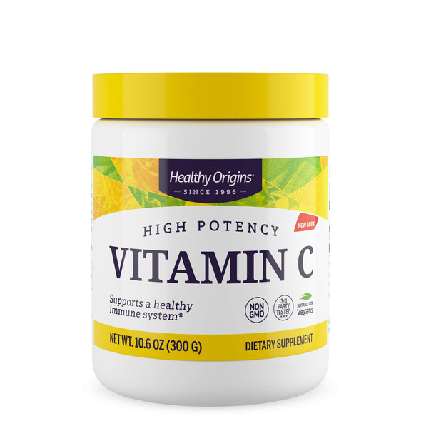 Healthy Origins Vitamin C (Non-Gmo Tested, Vegan, Immune Support), 10.6 Ounce