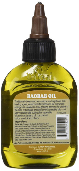 Difeel Premium Deep Conditioning Natural Hair Care Oil - Baobab Oil 2.5 ounce