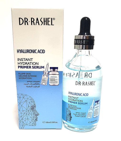 Dr Rashel Hyaluronic Acid Instant Hydration Primer Serum | Achieve Ultimate Hydration , Moisturizer - Anti-Wrinkle - Anti-Aging - Firming - Nourishing And a Youthful Glow , Size 100ML ( 3.38 FL Oz ) Pack of 1