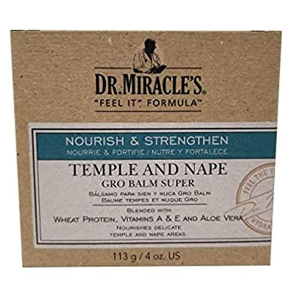Dr. Miracle's Strengthen Temple & Nape Gro Balm Super Strength, 4 oz