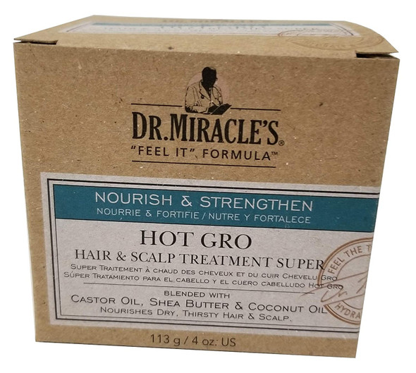 Dr. Miracles Strengthen Hot Gro Hair/Scalp Treatment 4oz Super (3 Pack)