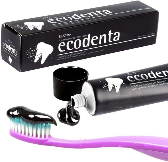 Ecodenta Charcoal Black Whitening Toothpaste Tooth Paste 100g