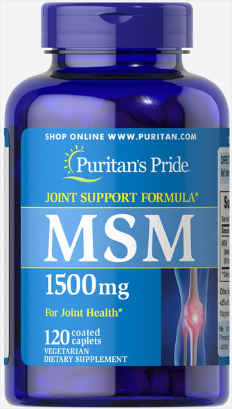 Puritan's Pride MSM 1500 mg-120 Caplets