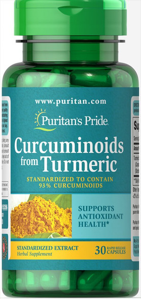 Puritans Pride Curcuminoids 500 Mg from Turmeric Standardized Extract Capsules, 30 Count