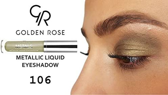 Golden Rose Metallic Liquid Eyeshadow - 106 Khaki