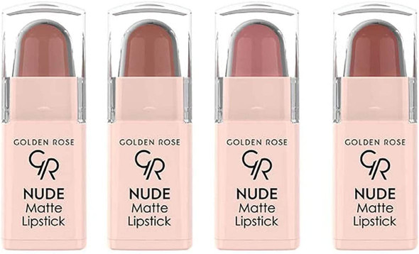 Golden Rose Nude Matte Lipstick Mix Set 4 Pieces Collection
