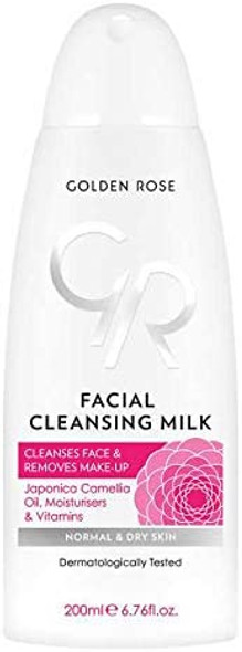 Golden Rose Facial Cleansing Milk With Japonica Camellia Oil,Moisturisers & Vitamins 200 Ml