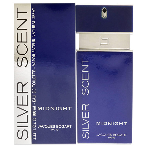 Jacques Bogart Silver Scent Midnight Men EDT Spray 3.3 oz