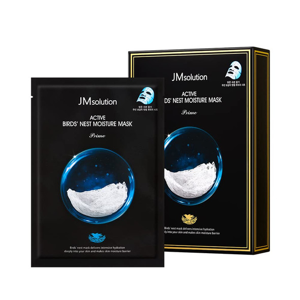 JMsolution Active Birds' Nest Moisture Mask - Korean Skincare Facial Mask - 10 sheets for all skin type