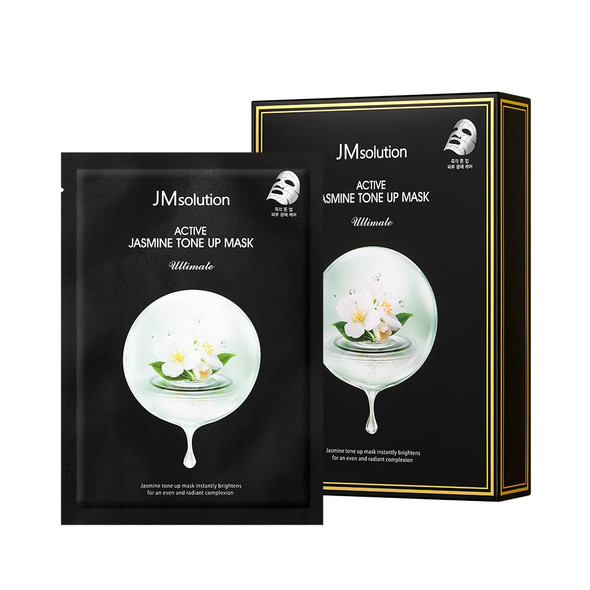 JMsolution Active Flower Mask Ultimate - Korean Skincare Facial Mask - 10 sheets for all skin type (Jasmine_Tone Up)