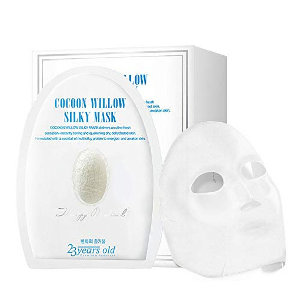 23 Years Old Cocoon Willow Silky Mask - Delivers Ultra Fresh Instant Toning, Quenching Dry Dehydrated Skin, 10 Sheets/Box