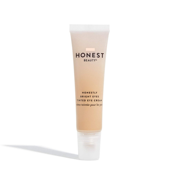 Honest Beauty Honestly Bright Eyes Tinted Eye Cream, Sandstone | Vegan | Color Correcting & Brightening Eye Cream with Hyaluronic Acid + Squalene | Paraben Free & Cruelty Free | 0.5 fl. oz.