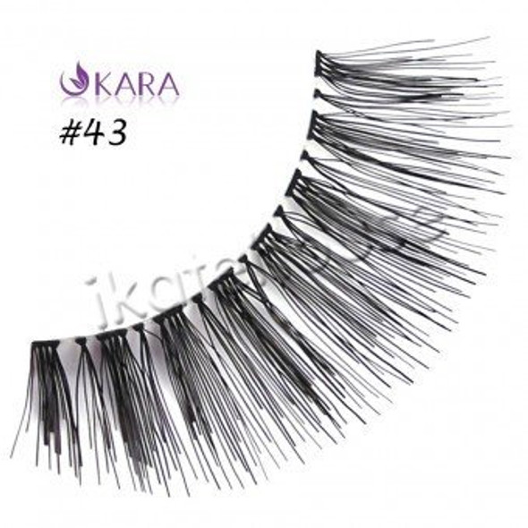 Kara Beauty Human Hair Eyelashes - 43 (Pack of 12)