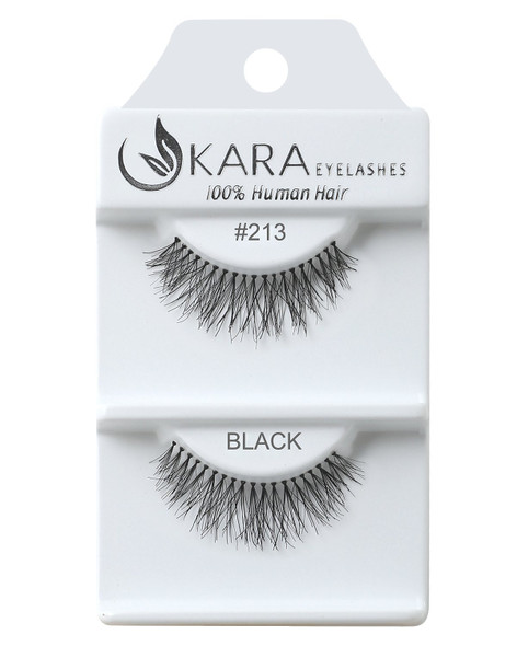 Kara Beauty Human Hair Eyelashes - 213 (Pack of 12)