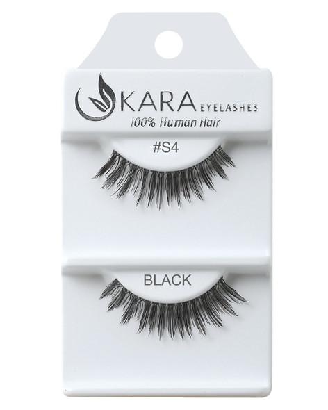 Kara Beauty Human Hair Eyelashes - S4 (Pack of 12)
