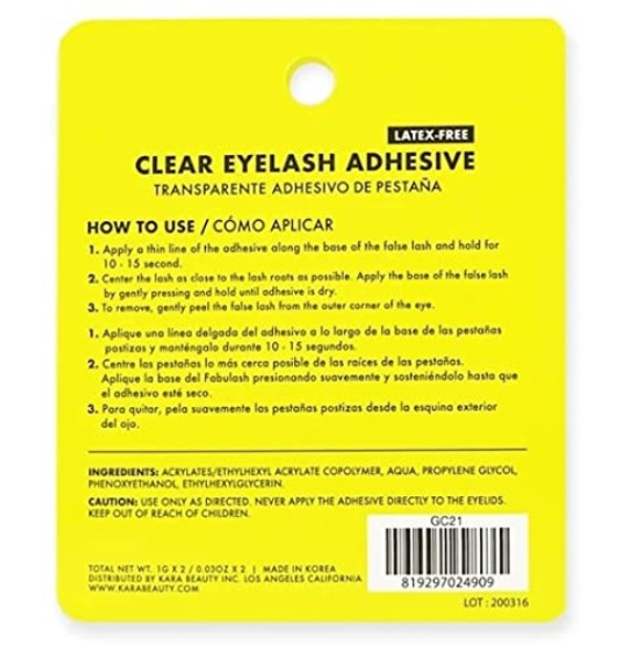 Kara Beauty Clear Eyelash Adhesive Latex-Free