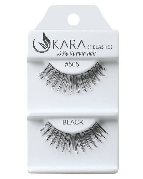 Kara Beauty Human Hair Eyelashes - 505 (Pack of 12)